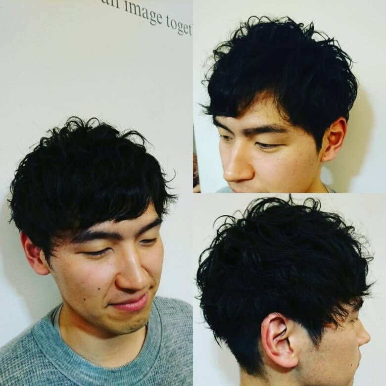 パーマ メンズ 黒髪 フェミニン Asha Hair Solution 芦屋 堀田祥平 Hair