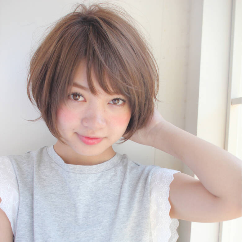 斜め前髪 色気 ショート 女子会 To Na 表参道 宮崎えりな Hair