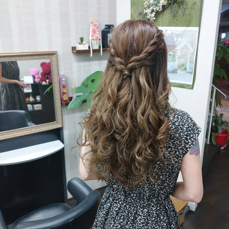 簡単ヘアアレンジ ロング ふわふわヘアアレンジ ナチュラル リンクス美容室 Rumilinks美容室 Hair