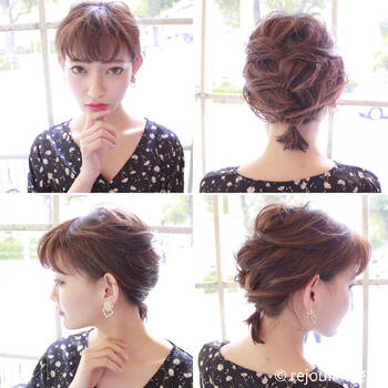 結婚式 お呼ばれショートアレンジで可愛く Hair