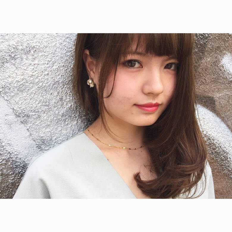 前髪あり モード ワイドバング グラデーションカラー Bibito Bibito Crew Hair