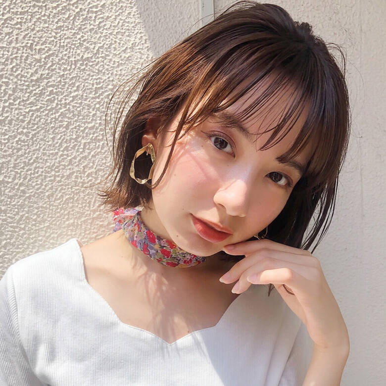 アンニュイほつれヘア くびれボブ 秋冬スタイル ナチュラル Athreem Eri Hair