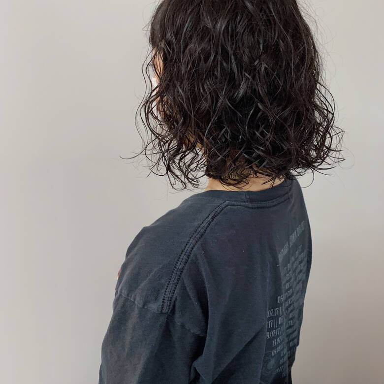 パーマ スパイラルパーマ ボブ カジュアル Kiit Waka Hair