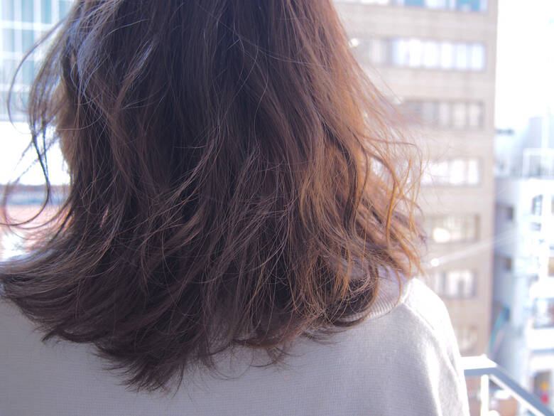 ミディアム グラデーションカラー ミルクティーベージュ アッシュ Freelance 津村正和 大阪心斎橋 Hair