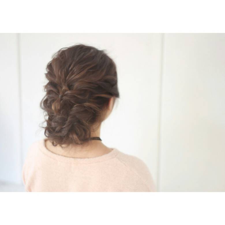 フェミニン 編み込み 外国人風 アップスタイル Intimhair 福原 慶之 Hair