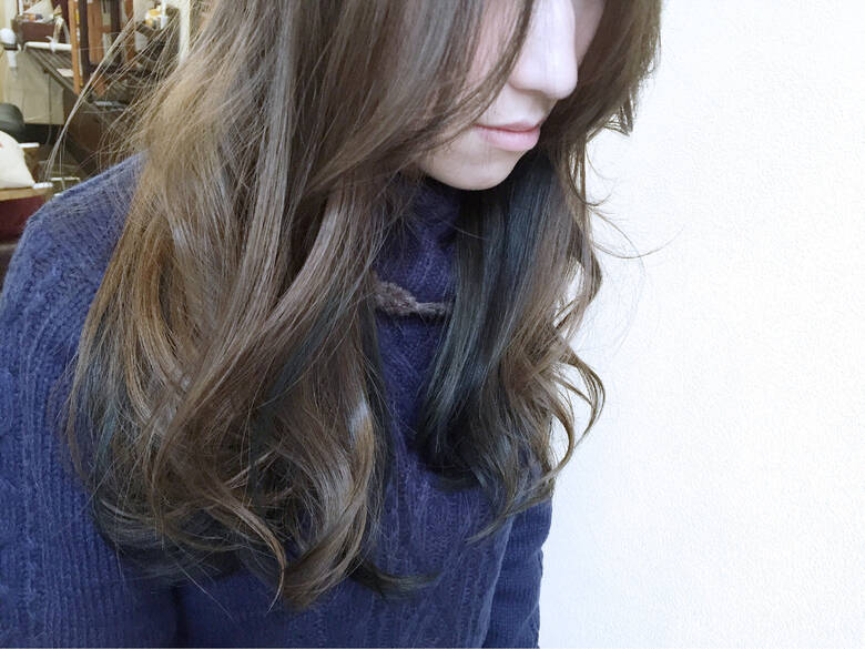 ナチュラル カーキ グラデーションカラー 渋谷系 Vicushair 田渕 英和 Vicushair Hair