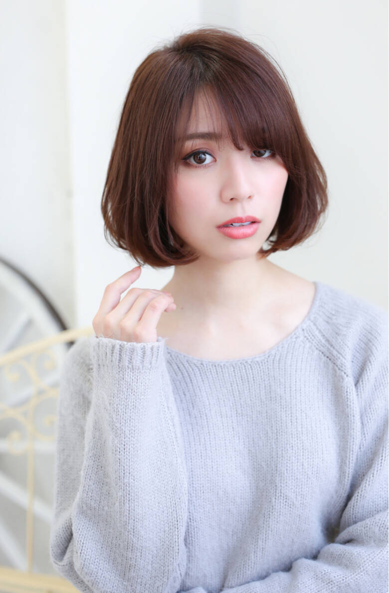 色気 切りっぱなし ミディアム 大人女子 リベラル 國分世展 Hair