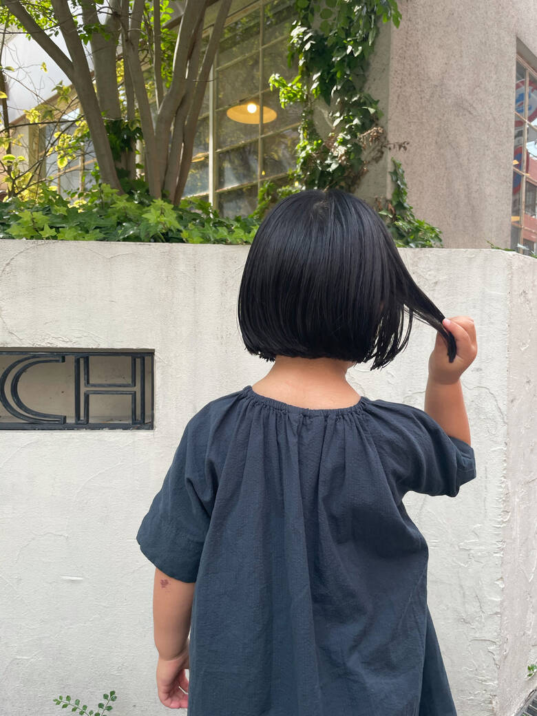 子供 ミニボブ 切りっぱなしボブ ナチュラル Baco 渡部朋子 6399 Hair 子供 ミニボブ 切りっぱなしボブ ナチュラル Baco 渡部朋子 6399 Hair