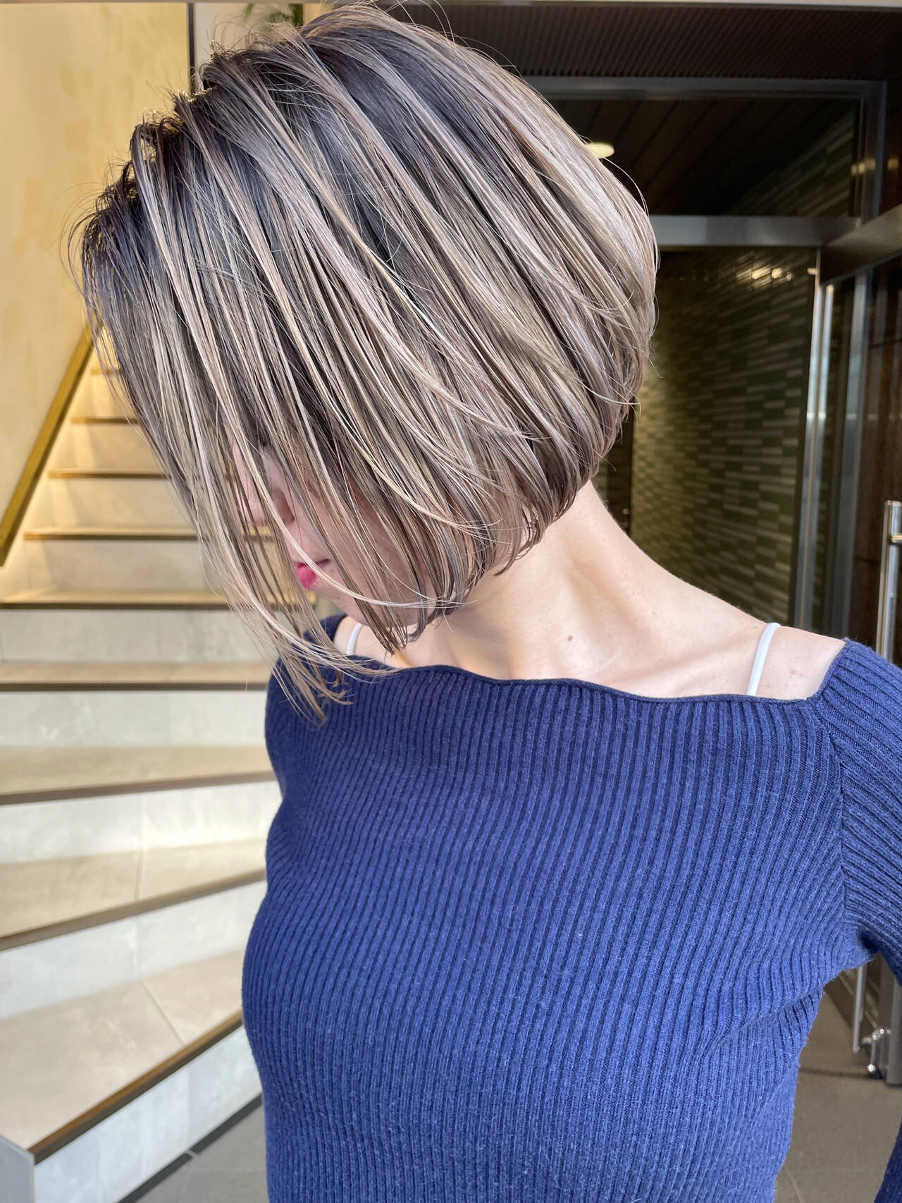ショート ナチュラル ハイトーンボブ ハイライト×トルネード×高沼 達也 / byトルネード×616928【HAIR】