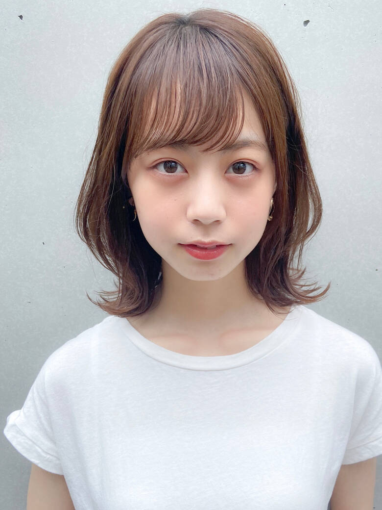 ミディアム デジタルパーマ 外ハネ ミディアムレイヤー Salowin 原宿il Salice 大洞拓也 Hair ミディアム デジタルパーマ 外ハネ ミディアムレイヤー Salowin 原宿il Salice 大洞拓也 Hair