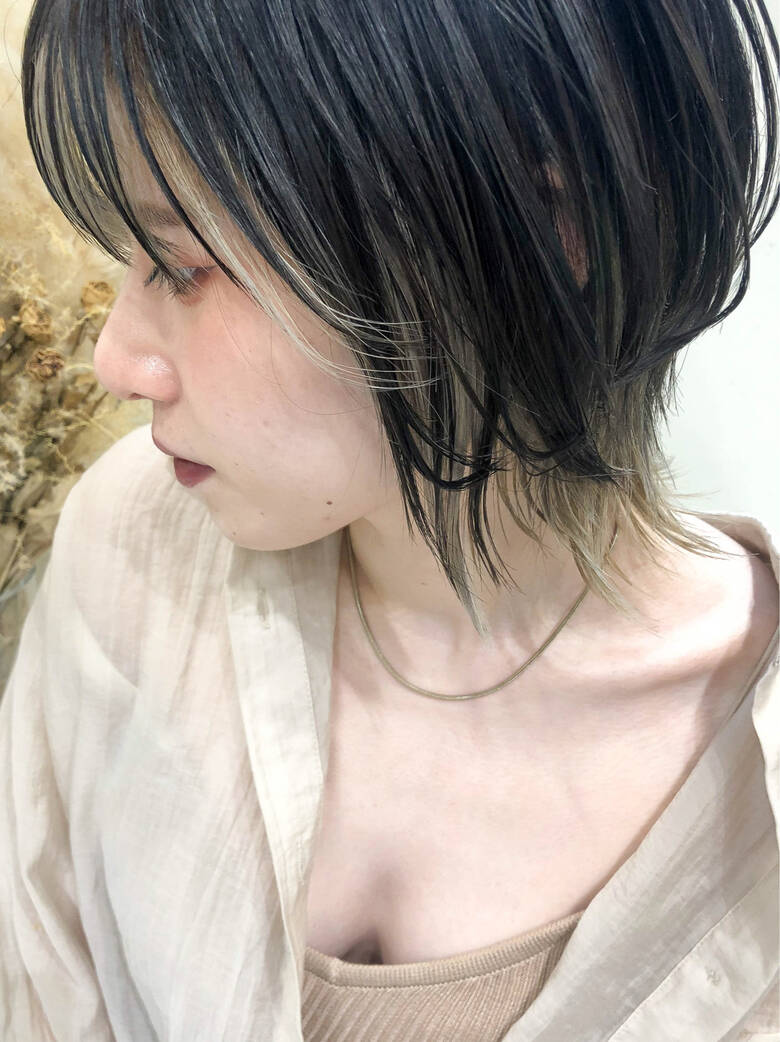 ショートレイヤー インナーカラー アンニュイほつれヘア ネオウルフ トルネード 高沼 達也 Byトルネード 5507 Hair