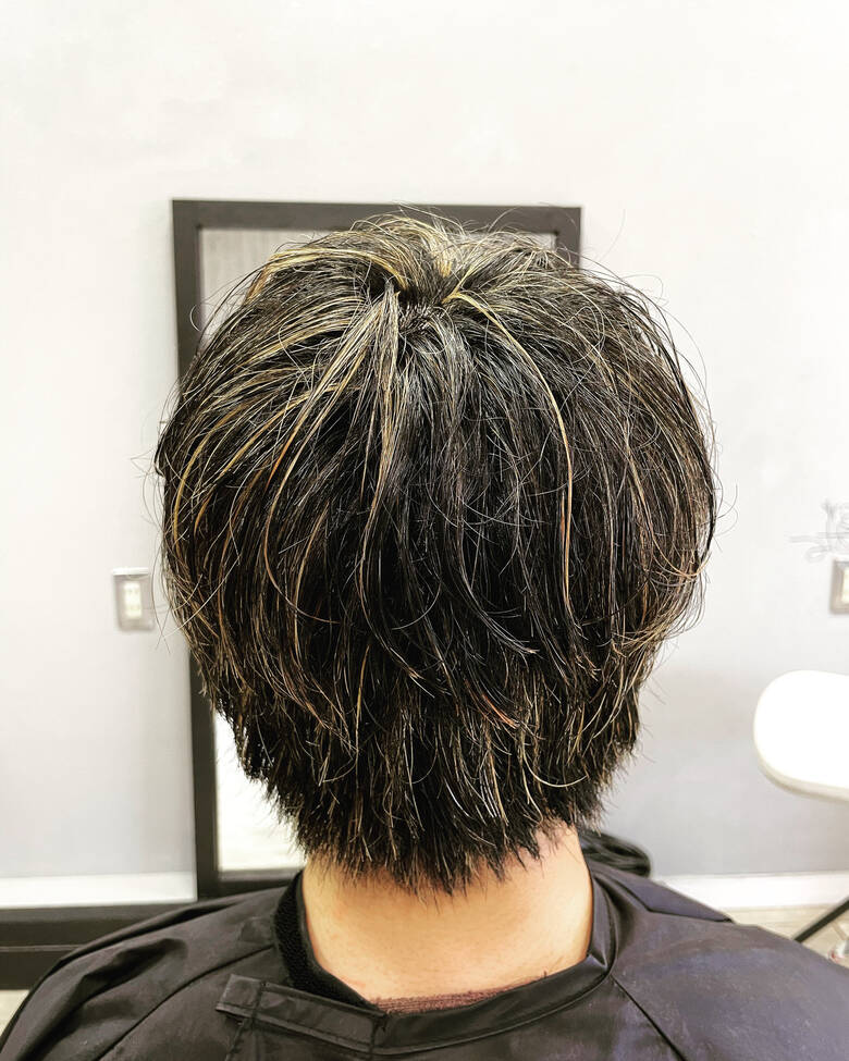 代 面長 ショート メッシュ Homies ホーミーズ ひのもと そういちろう 石川県 Homies Hair