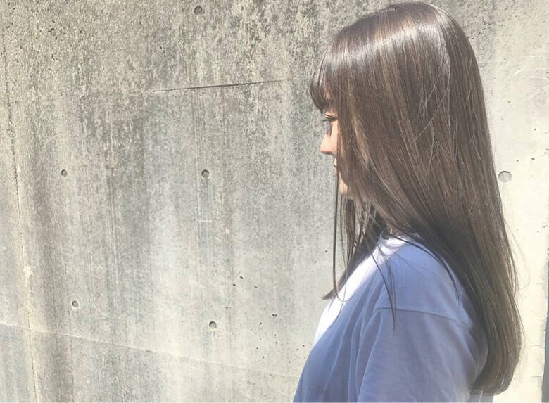 外国人風 セミロング ハイライト ローライト Loave Omotesando Rie Akita Hair