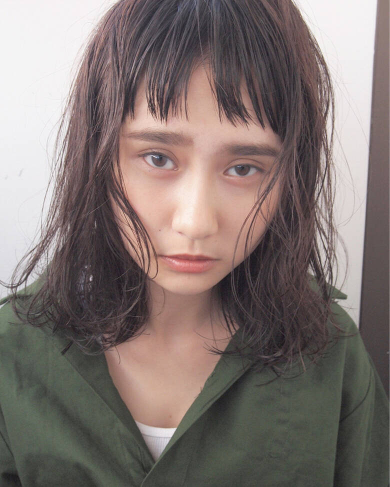 ミディアム パーマ フリンジバング ニュアンス Nanuk二子玉川 Ueki Nanuk Hair ミディアム パーマ フリンジバング ニュアンス Nanuk二子玉川 Ueki Nanuk Hair