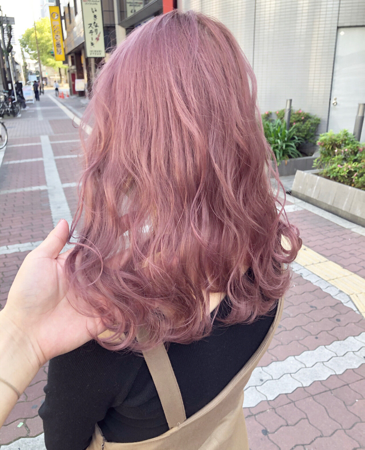 ピンク ミルクティー ピンクベージュ ミディアム×Luis by brace 梅田店×川副悠太×583672【HAIR】