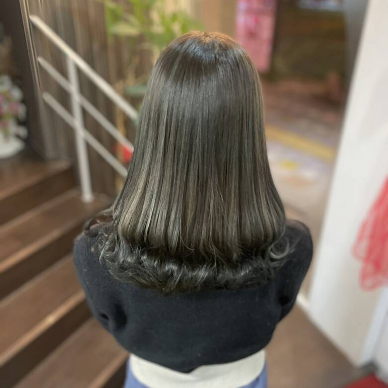 ナチュラル アッシュグレージュ ミディアム オリーブアッシュ リンクス美容室 Rumilinks美容室 Hair ナチュラル アッシュグレージュ ミディアム オリーブアッシュ リンクス美容室 Rumilinks美容室 Hair