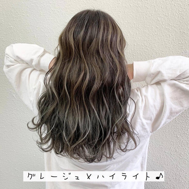 ギャル ハイライト バレイヤージュ ロング Aurum 下北沢 神戸 孝哉 Aurum下北沢 5508 Hair