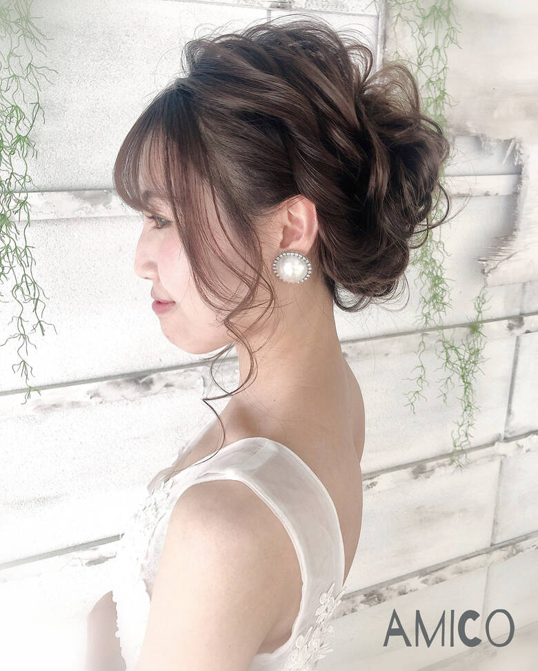 ヘアアレンジ 簡単ヘアアレンジ 結婚式 花嫁 Amico Amico 佐藤 友理 5248 Hair