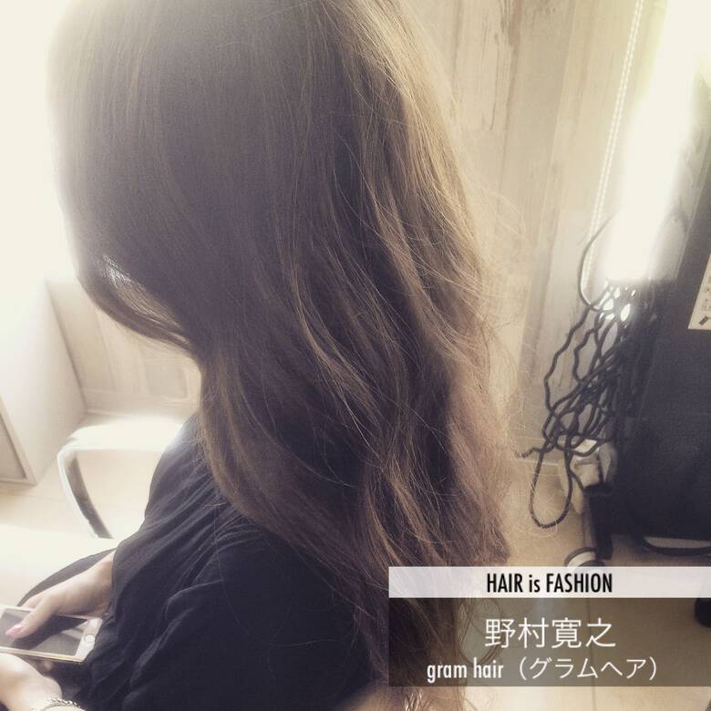 グレージュ ロング ゆるふわ ガーリー Gram Hair グラムヘア 野村寛之 Hair