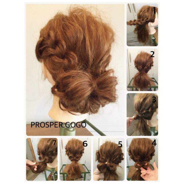 ミディアム 結婚式 ヘアアレンジ 編み込み Prosper Gogo プロスパー ゴーゴー Yuko Kawano Hair