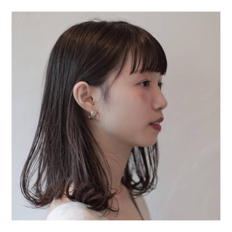 ナチュラル 外ハネ ミディアム 黒髪 G オノミカ 4192 Hair