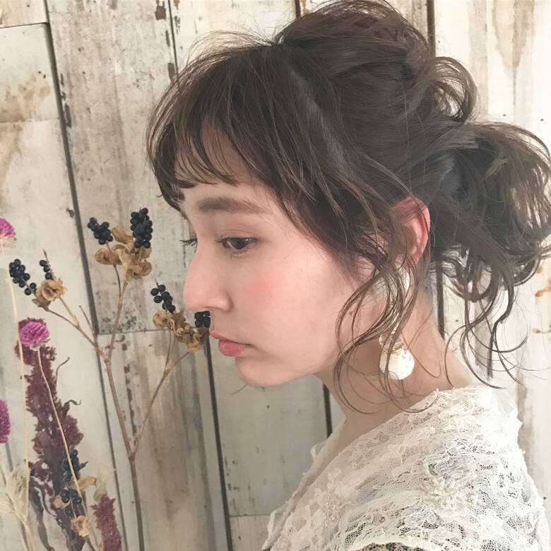 ヘアアレンジ ナチュラル ミディアム 結婚式 Coo Et Fuu 三島孝仁 表参道 原宿美容師 2755 Hair