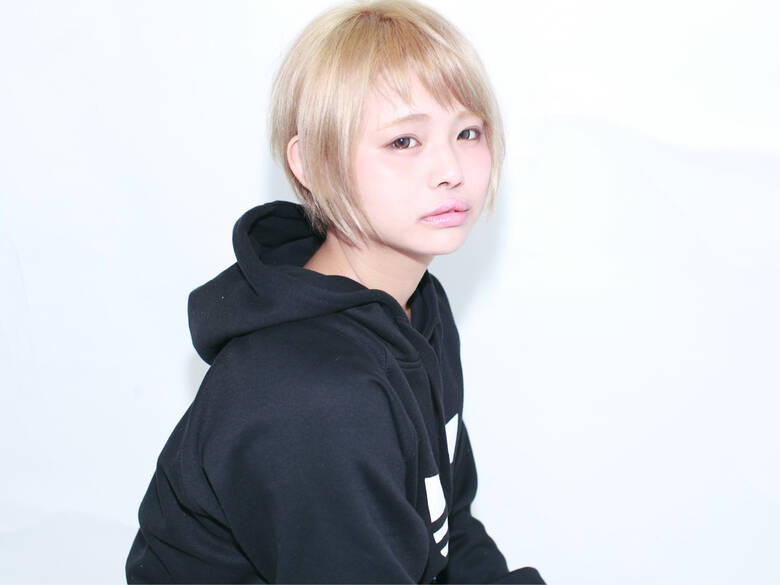 ショート 金髪 外国人風 ショートボブ Luke イマムラ スナオ Hair