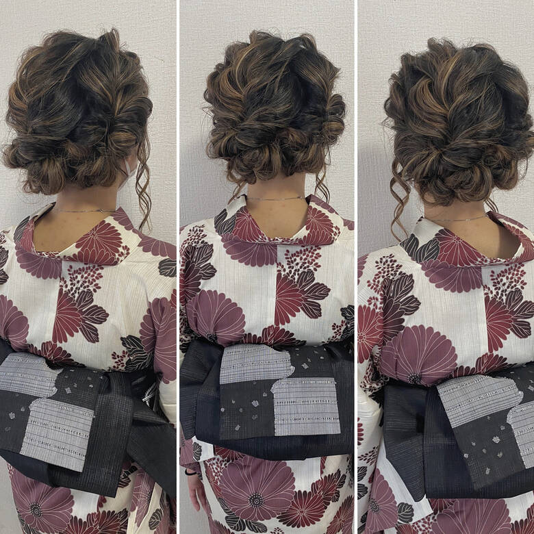 ボブ 浴衣ヘア ヘアセット フェミニン Spring Spring佐野好美 5809 Hair