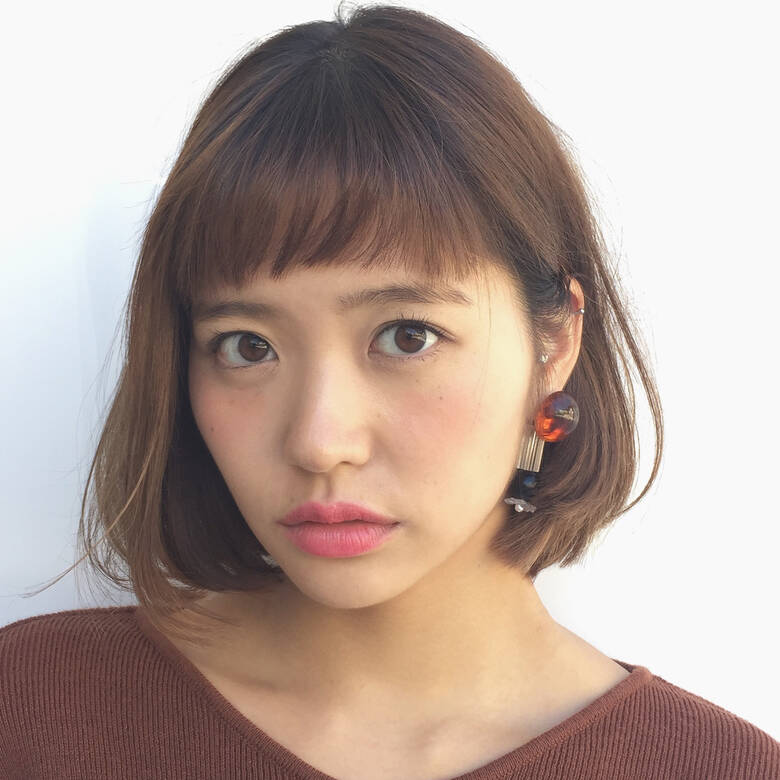 ボブ ミディアム オン眉 色気 Go Today Shaire Salon原宿lux 店 鈴木ゆうすけ Hair