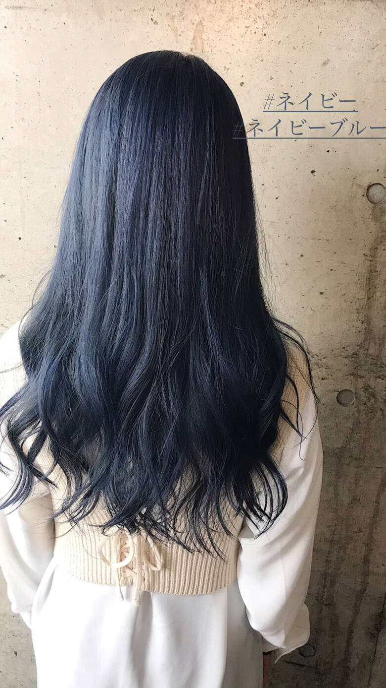 ネイビーカラー ストリート ネイビーブルー ネイビー Hair Nail Space A Le 内田 一也 Hair