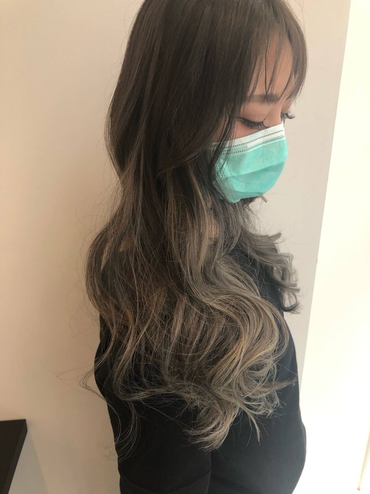 髪型 ロング カラー ハイライト