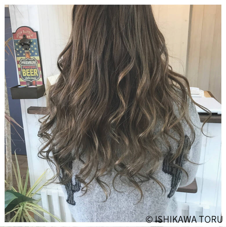 スパイラルパーマ ニュアンス ロング エレガント Hair Salon Greenroom Ishikawa Toru Hair