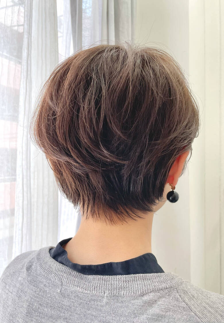 ショート アッシュベージュ ショートボブ ショートヘア Baco 渡部朋子 6279 Hair ショート アッシュベージュ ショートボブ ショートヘア Baco 渡部朋子 6279 Hair