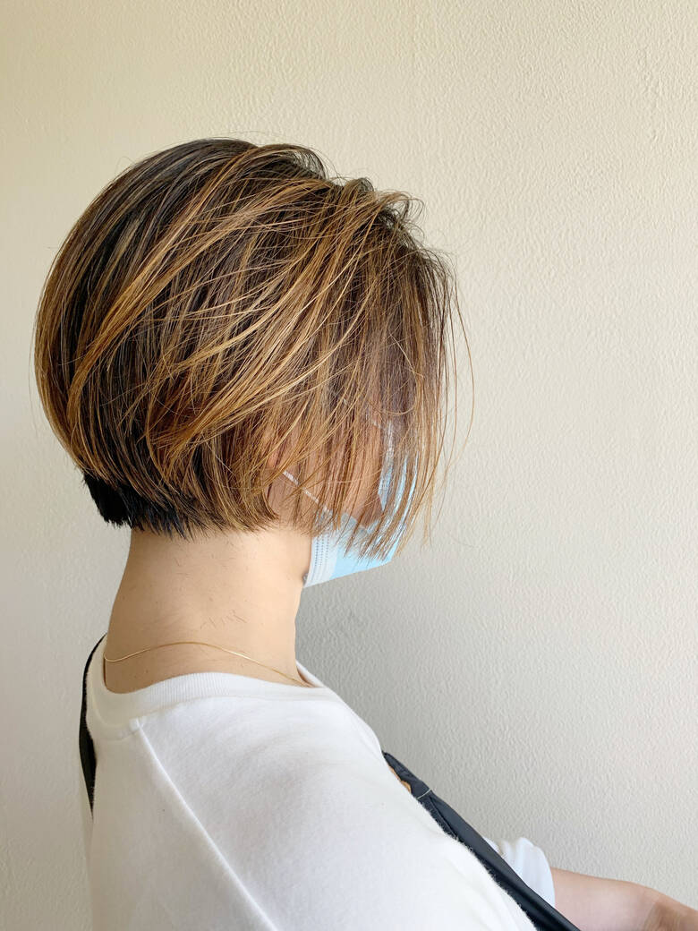 ボブ ショートボブ ハイライト ショートヘア Brick S 大橋 史明 Hair