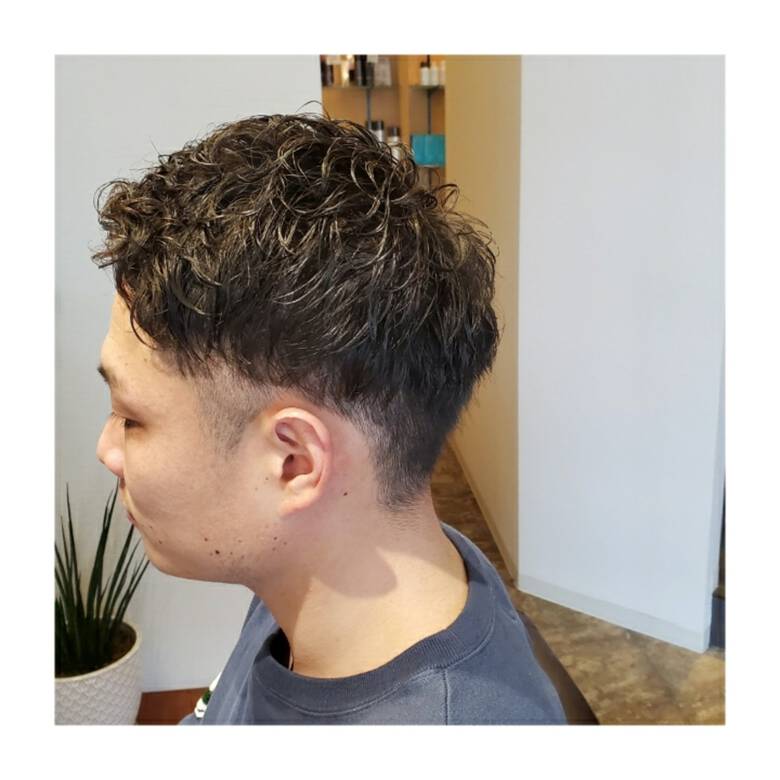 ショート メンズヘア メンズパーマ ショートヘア Navy Hair Design 楠見雄司 6095 Hair