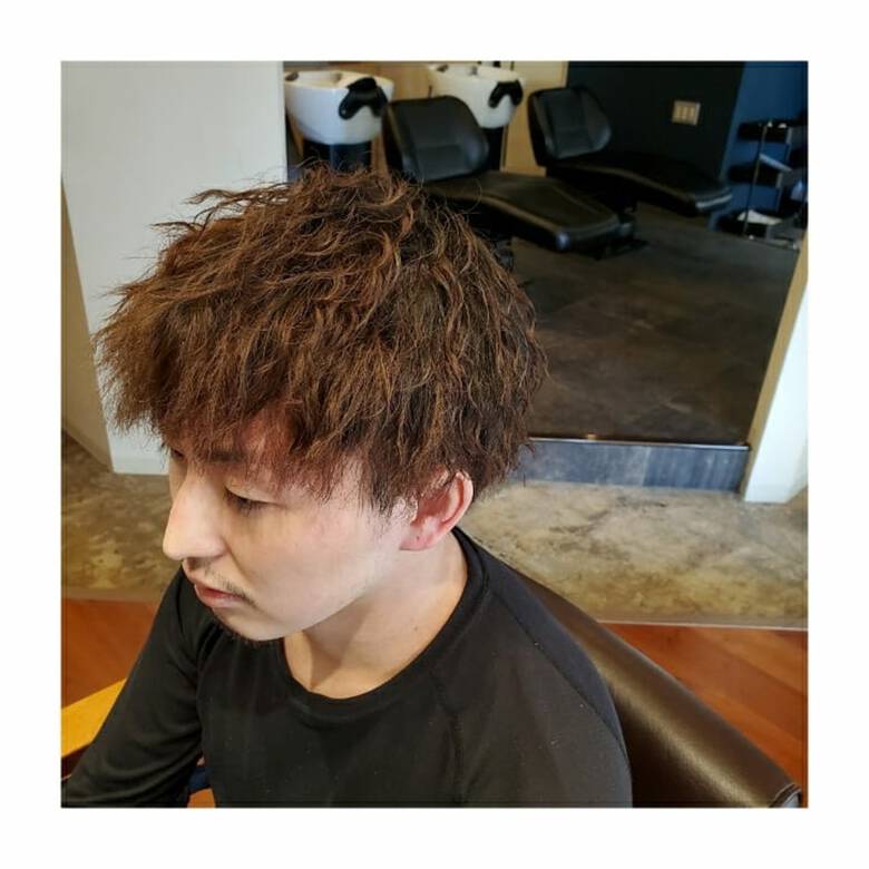 マッシュヘア メンズパーマ 無造作パーマ ナチュラル Navy Hair Design 楠見雄司 Hair