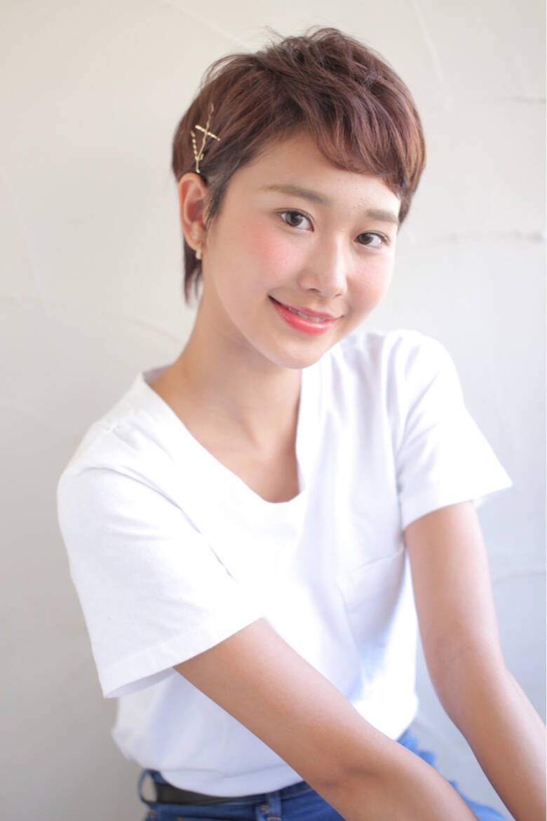 前髪あり ガーリー ヘアアレンジ 夏 佐藤真衣 Hair