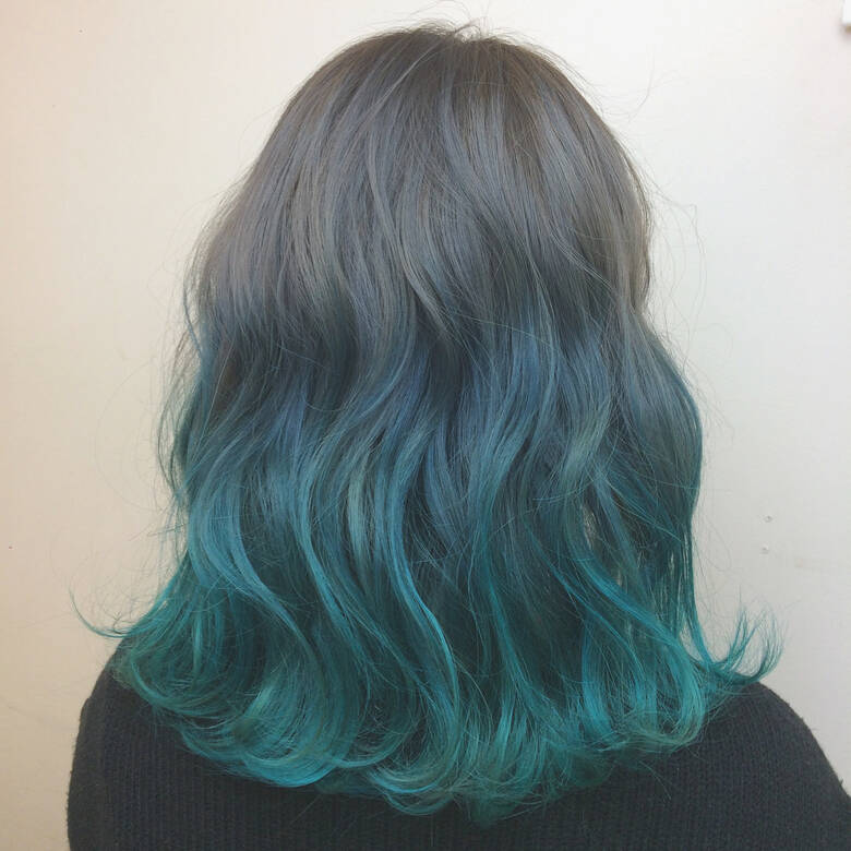 ダブルカラー ブリーチ グラデーションカラー ミディアム Les Garcons 藤野美咲 Hair