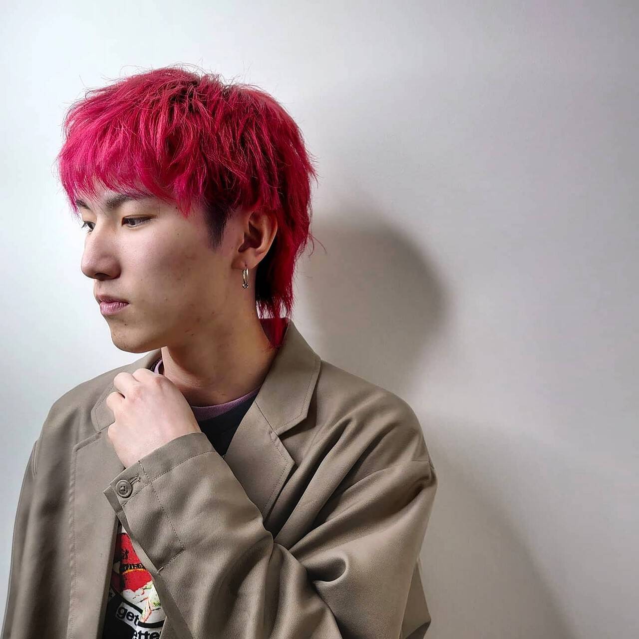 メンズスタイル ショート 赤髪 ショートヘア Le Coeur Hair Plaisir 小川 巧 Hair