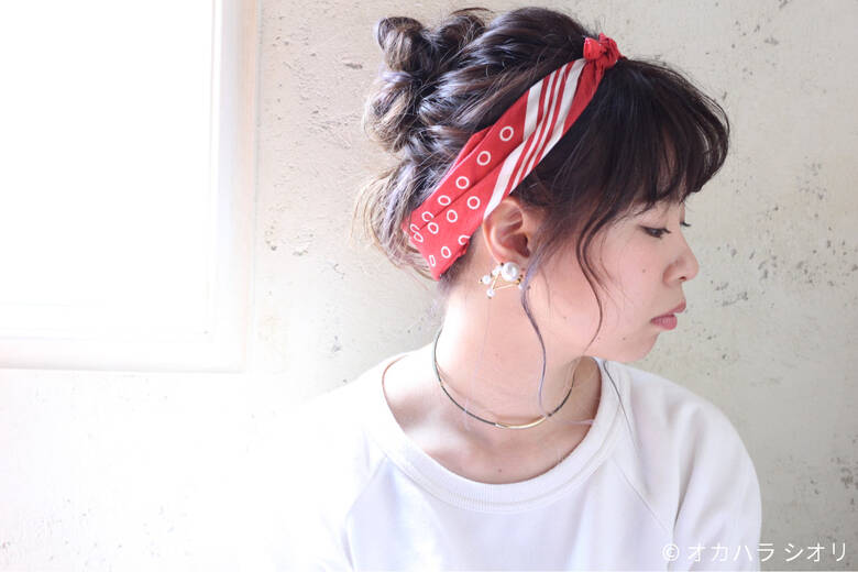 外国人風 ゆるふわ ミディアム ヘアアレンジ Ninon オカハラ シオリ Hair