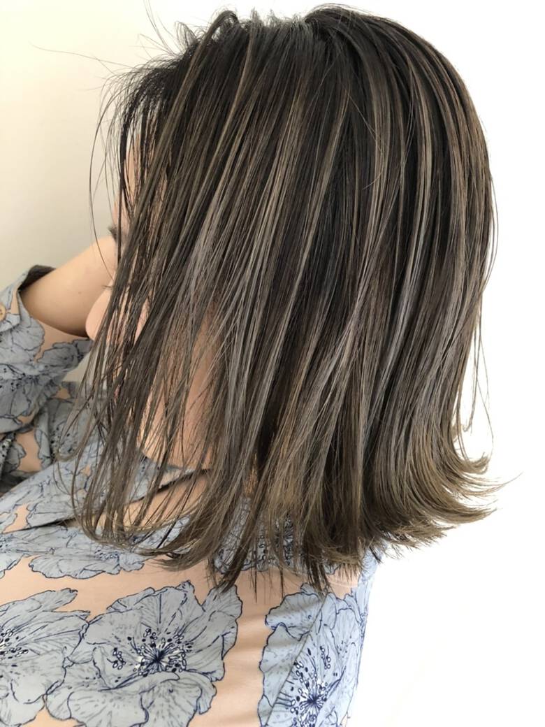 コントラストハイライト 大人ハイライト バレイヤージュ ボブ Luis By Brace 梅田店 松永憲人 難波店 移籍予定 5745 Hair