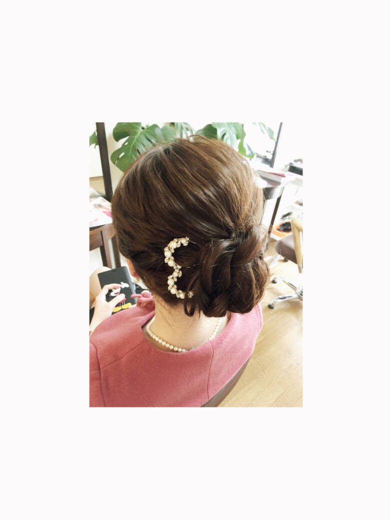 ヘアアレンジ 結婚式 ゆるふわ 大人かわいい 福岡天神ヘアセット 着付け専門店 Three Keys Moriyama Mami Hair