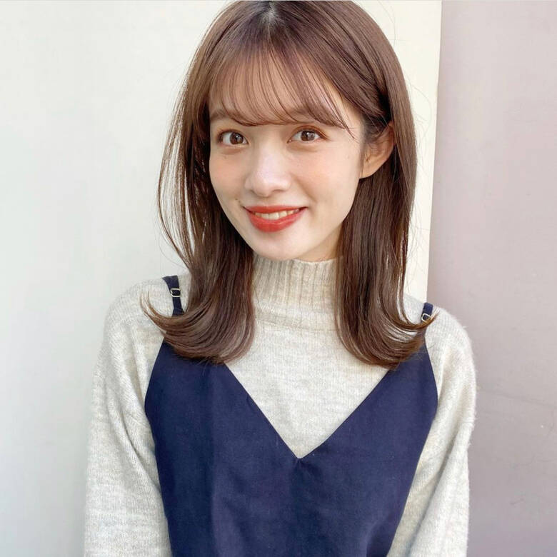 レイヤー 切りっぱなし 鎖骨ミディアム ミディアム Drive For Garden 加藤 友梨絵 Drive For Garden Hair