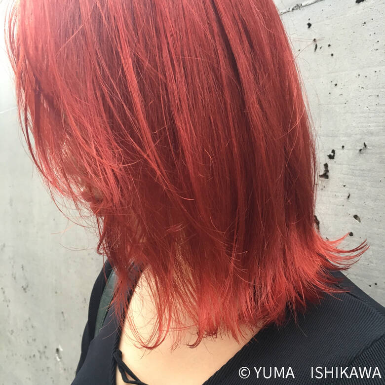 レッド オルチャン ロブ ストリート Nora Hair Salon Nora Yuma Ishikawa Hair