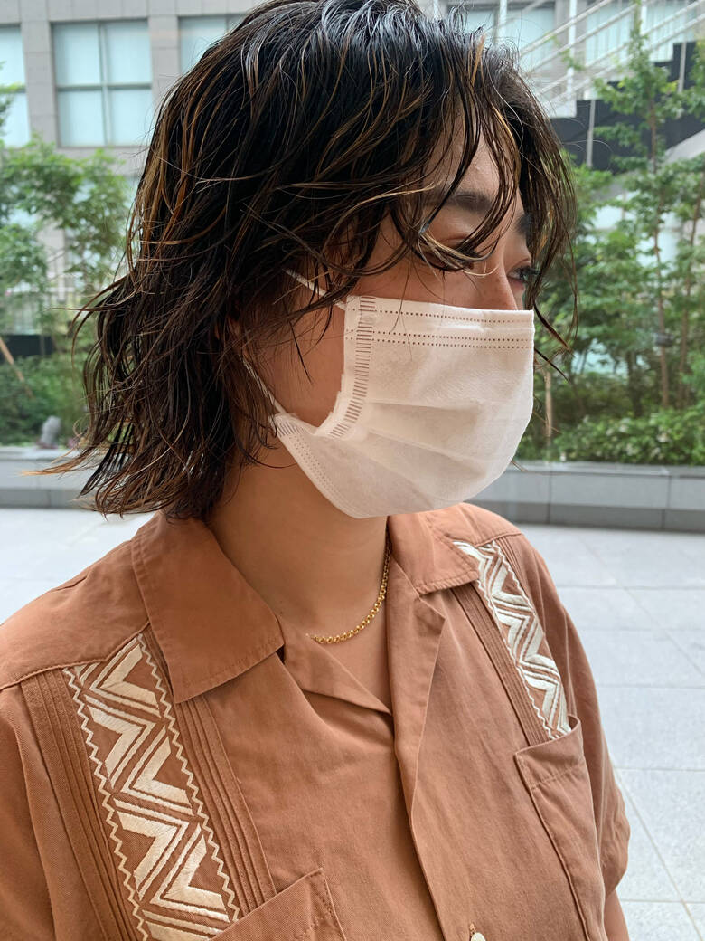 マッシュウルフ ミディアム モード Peek A Boo Peek A Boo Newoman新宿 阿藤俊也 フェイスフレーミング Hair