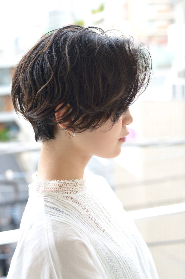 ナチュラル 前髪なし ショートボブ パーマ Rize Salon 常盤 大地 Hair