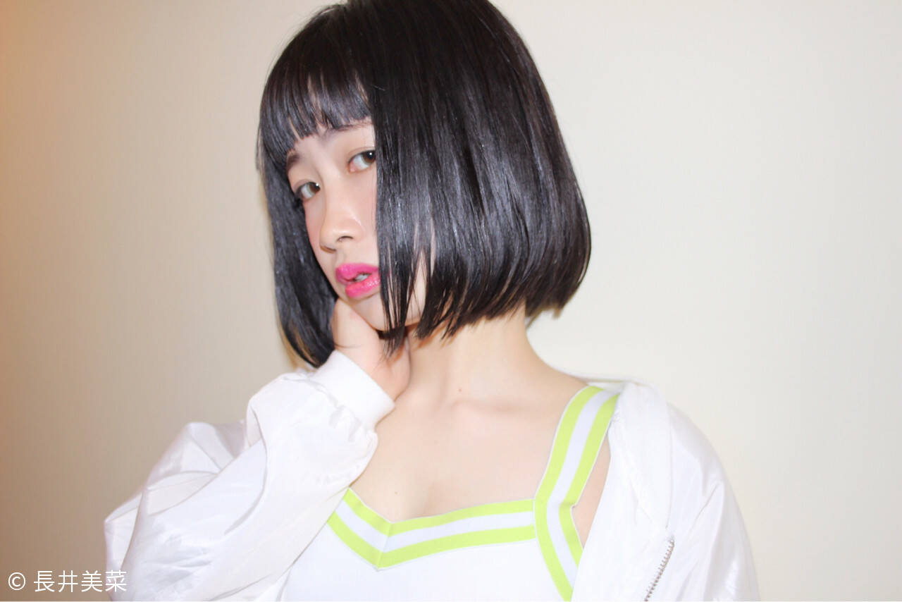 前髪あり こなれ感 色気 小顔 Carlm 長井美菜 Hair