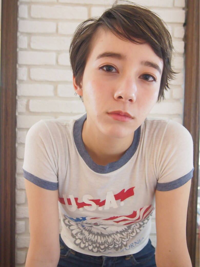 ボーイッシュ ショート 大人かわいい ハイトーン Loave Aoyama ローブ アオヤマ 一色 さおり 2321 Hair