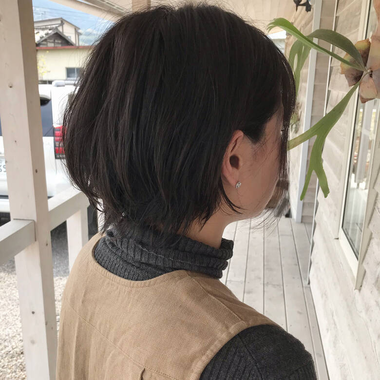 ショート ショートボブ 黒髪ショート ショートヘア Hairworkszeal Momoko Hair