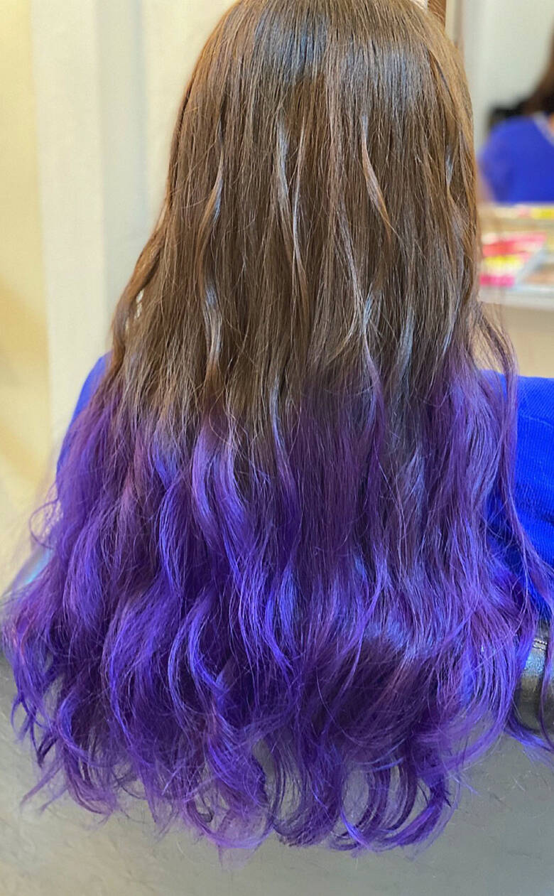 ロング グラデーションカラー ガーリー ブルーグラデーション Hair Make Cross Ken Hair ロング グラデーションカラー ガーリー ブルーグラデーション Hair Make Cross Ken Hair